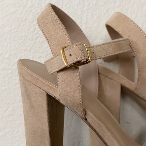 Aldo Tan suede platforms Light Tan Ultra High - Picture 2 of 6